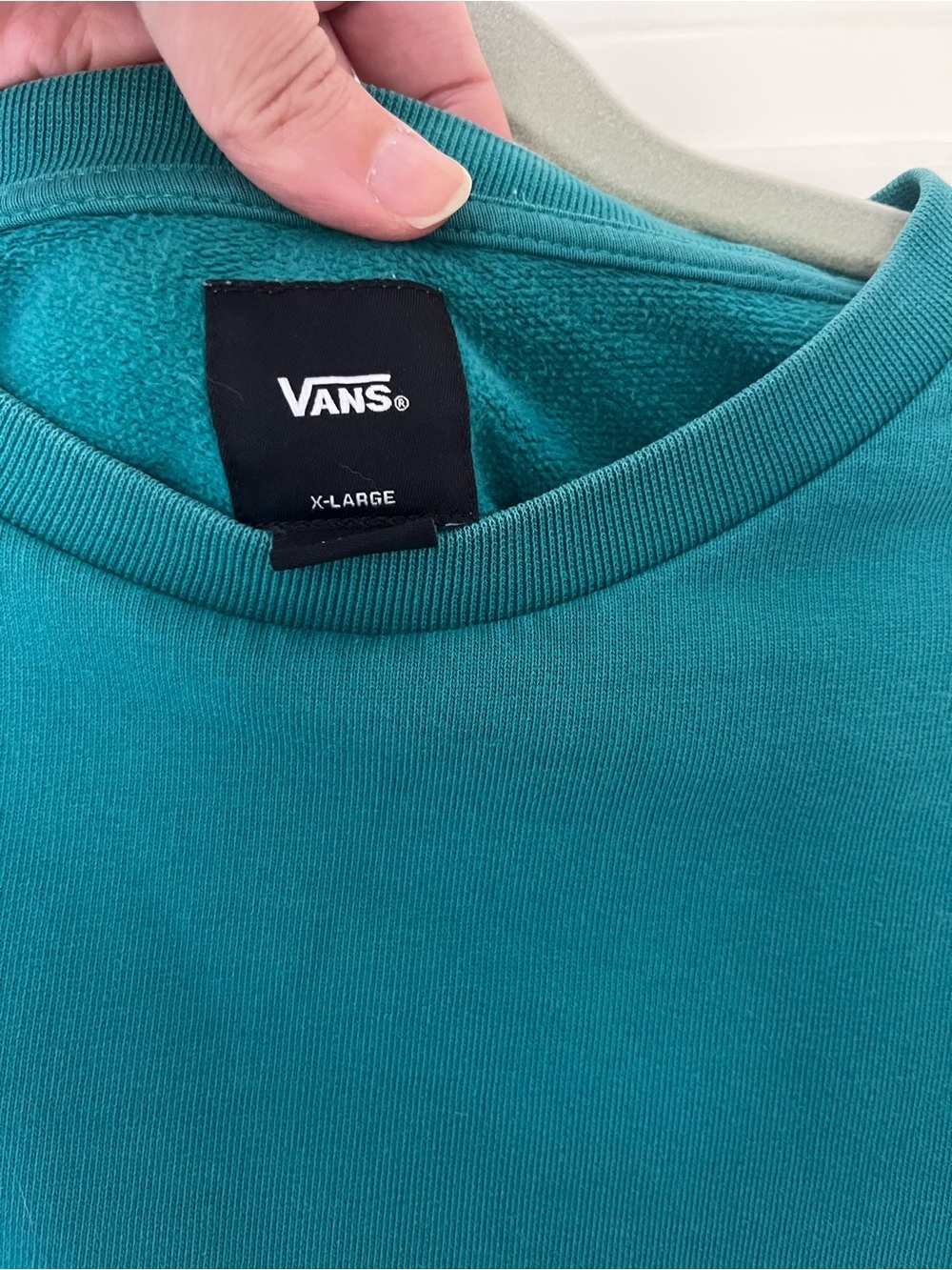 Vans Colorblock Crewneck Sweatshirt | Teal Blue Mustard | Unisex - Picture 3 of 13